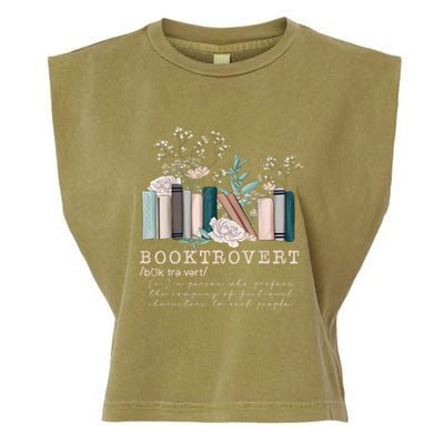 Booktrovert A Person Who Prefers The Company Of Fictional Characters To Read Peo Garment-Dyed Women's Muscle Tee