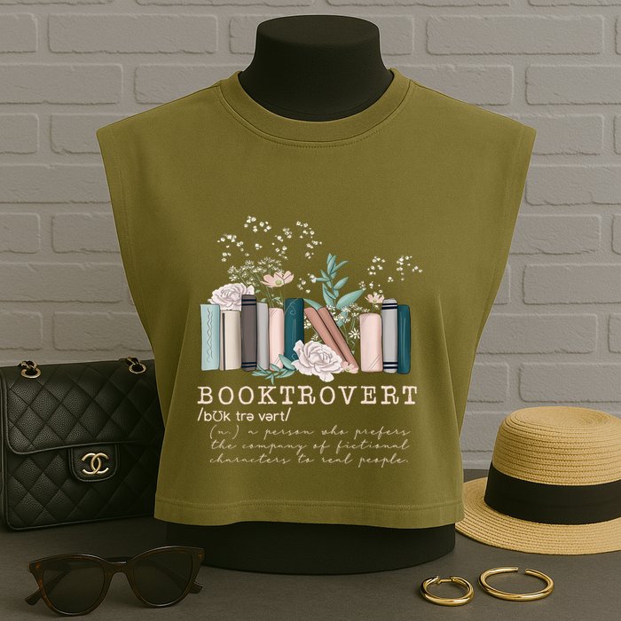 Booktrovert A Person Who Prefers The Company Of Fictional Characters To Read Peo Garment-Dyed Women's Muscle Tee