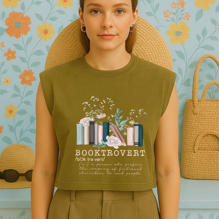 Booktrovert A Person Who Prefers The Company Of Fictional Characters To Read Peo Garment-Dyed Women's Muscle Tee
