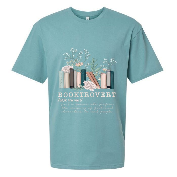 Booktrovert A Person Who Prefers The Company Of Fictional Characters To Read Peo Sueded Cloud Jersey T-Shirt