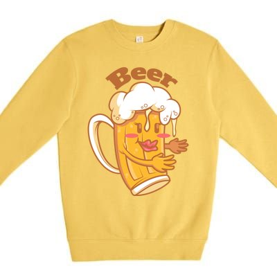 Beer And Pizza Matching Couples Valentines Halloween Costume Cool Gift Premium Crewneck Sweatshirt