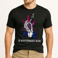 Bi And Probably High Skeleton Weed Cannabis 420 Stoner Performance Shirt