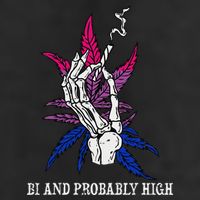 Bi And Probably High Skeleton Weed Cannabis 420 Stoner Adult Drive Performance Visor