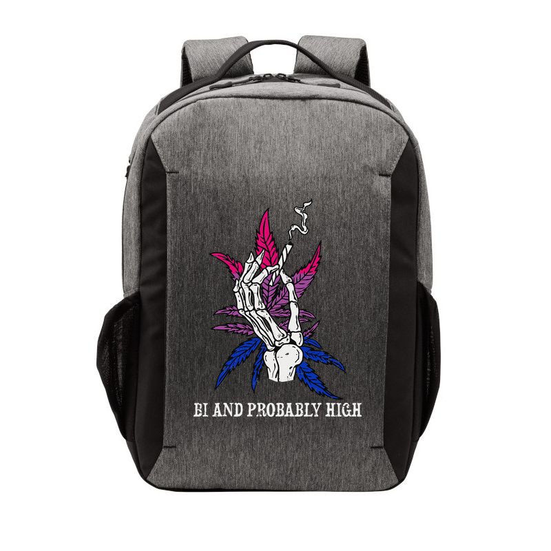 Bi And Probably High Skeleton Weed Cannabis 420 Stoner Vector Backpack