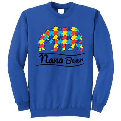 Bear Autism Puzzle Awareness Nana Bear Funny Gift Great Gift Sweatshirt