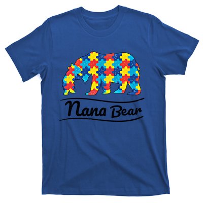 Bear Autism Puzzle Awareness Nana Bear Funny Gift Great Gift T-Shirt