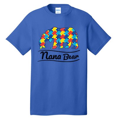 Bear Autism Puzzle Awareness Nana Bear Funny Gift Great Gift Tall T-Shirt