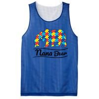 Bear Autism Puzzle Awareness Nana Bear Funny Gift Great Gift Mesh Reversible Basketball Jersey Tank