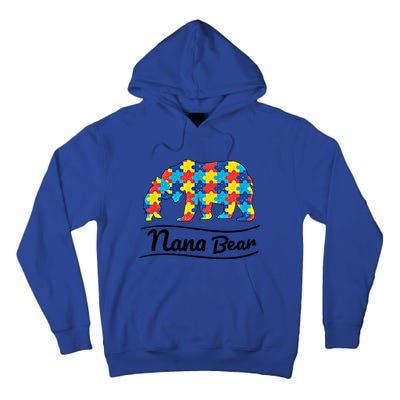 Bear Autism Puzzle Awareness Nana Bear Funny Gift Great Gift Tall Hoodie