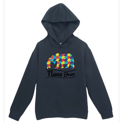 Bear Autism Puzzle Awareness Nana Bear Funny Gift Great Gift Urban Pullover Hoodie