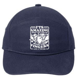 Bowling Alley Pins Spare Strike 7-Panel Snapback Hat