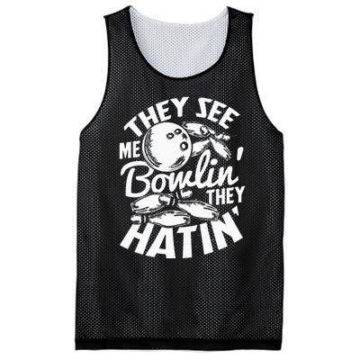 Bowling Alley Pins Spare Strike Mesh Reversible Basketball Jersey Tank