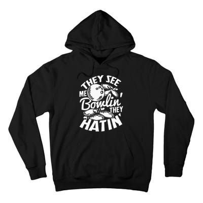 Bowling Alley Pins Spare Strike Tall Hoodie