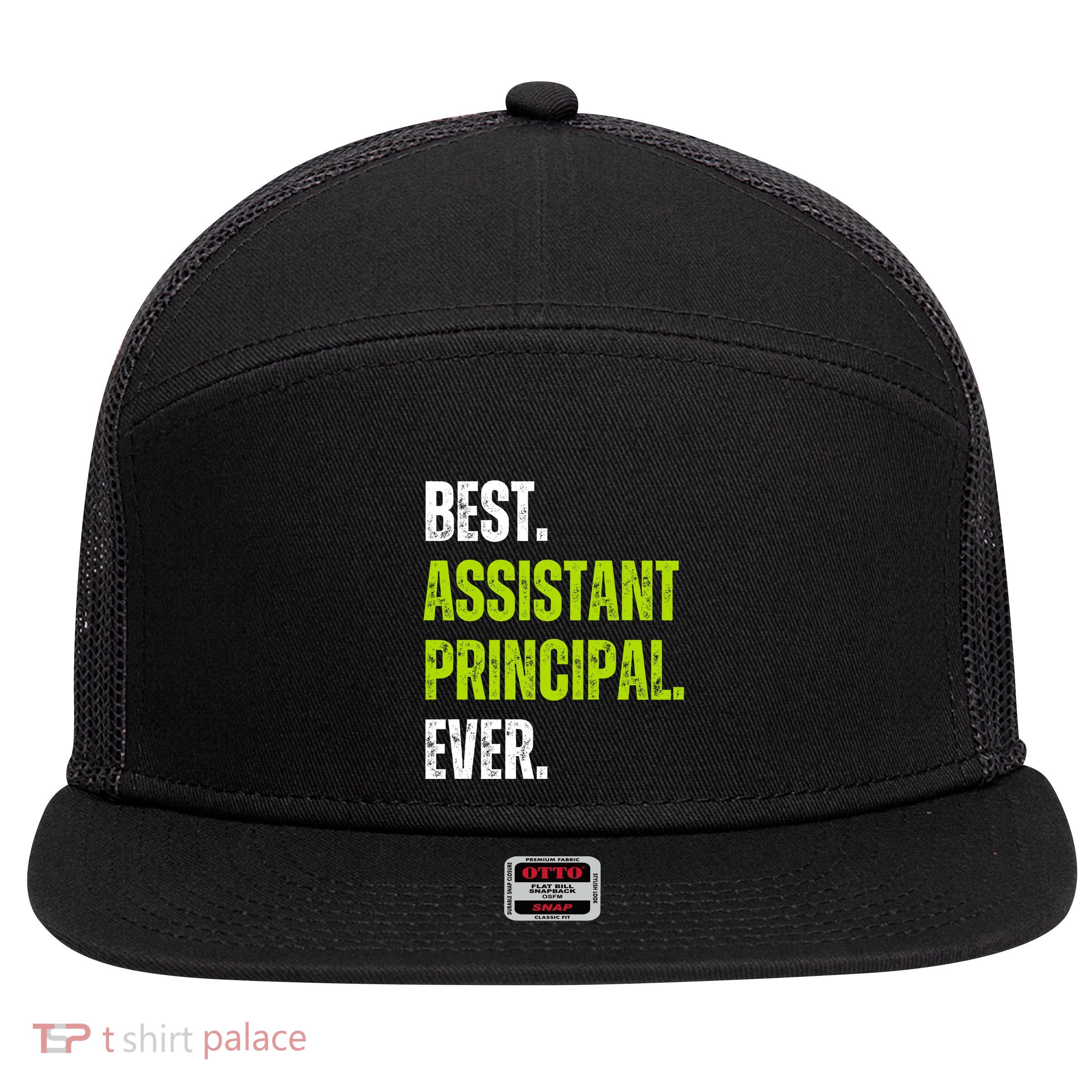 Best Assistant Principal Ever Funny 7 Panel Mesh Trucker Snapback Hat