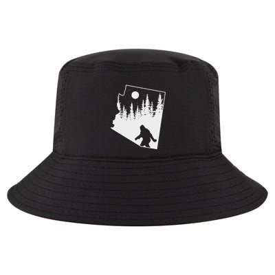 Bigfoot Arizona Pride Funny Sasquatch Arizona Map Distressed Cool Comfort Performance Bucket Hat