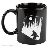 Bigfoot Arizona Pride Funny Sasquatch Arizona Map Distressed 11oz C Handle Ceramic Mug