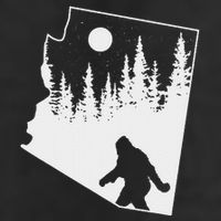 Bigfoot Arizona Pride Funny Sasquatch Arizona Map Distressed Large Microfiber Waffle Golf Towel