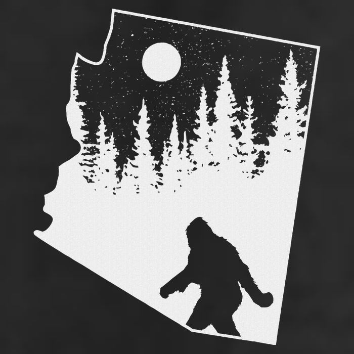 Bigfoot Arizona Pride Funny Sasquatch Arizona Map Distressed Large Microfiber Waffle Golf Towel
