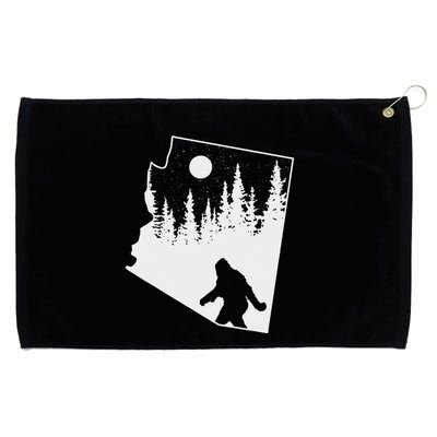 Bigfoot Arizona Pride Funny Sasquatch Arizona Map Distressed Grommeted Golf Towel