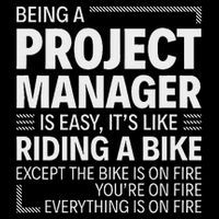 Being A Project Manager Is Easy It's Like Riding A Bike Flat Bill Trucker Hat