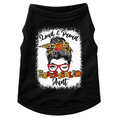 Basketball Aunt Proud and Stylish with a Messy Bun Doggie Tank