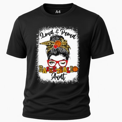Basketball Aunt Proud and Stylish with a Messy Bun Performance Shirt
