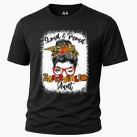 Basketball Aunt Proud and Stylish with a Messy Bun Performance Shirt