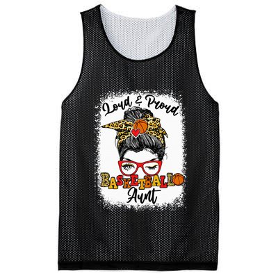 Basketball Aunt Proud and Stylish with a Messy Bun Mesh Reversible Basketball Jersey Tank