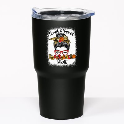 Basketball Aunt Proud and Stylish with a Messy Bun Tumbler