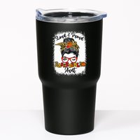 Basketball Aunt Proud and Stylish with a Messy Bun Tumbler