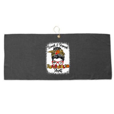Basketball Aunt Proud and Stylish with a Messy Bun Large Microfiber Waffle Golf Towel