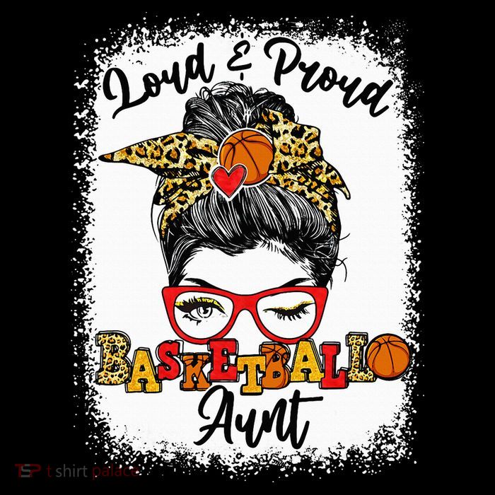 Basketball Aunt Proud and Stylish with a Messy Bun Cooling Performance Long Sleeve Crew