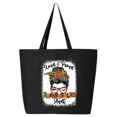 Basketball Aunt Proud and Stylish with a Messy Bun 25L Jumbo Tote