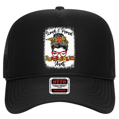Basketball Aunt Proud and Stylish with a Messy Bun Trucker Hat