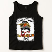 Basketball Aunt Proud and Stylish with a Messy Bun Tank Top