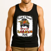 Basketball Aunt Proud and Stylish with a Messy Bun Tank Top