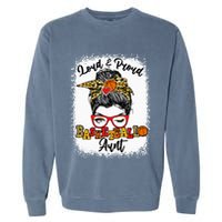 Basketball Aunt Proud and Stylish with a Messy Bun Garment-Dyed Sweatshirt