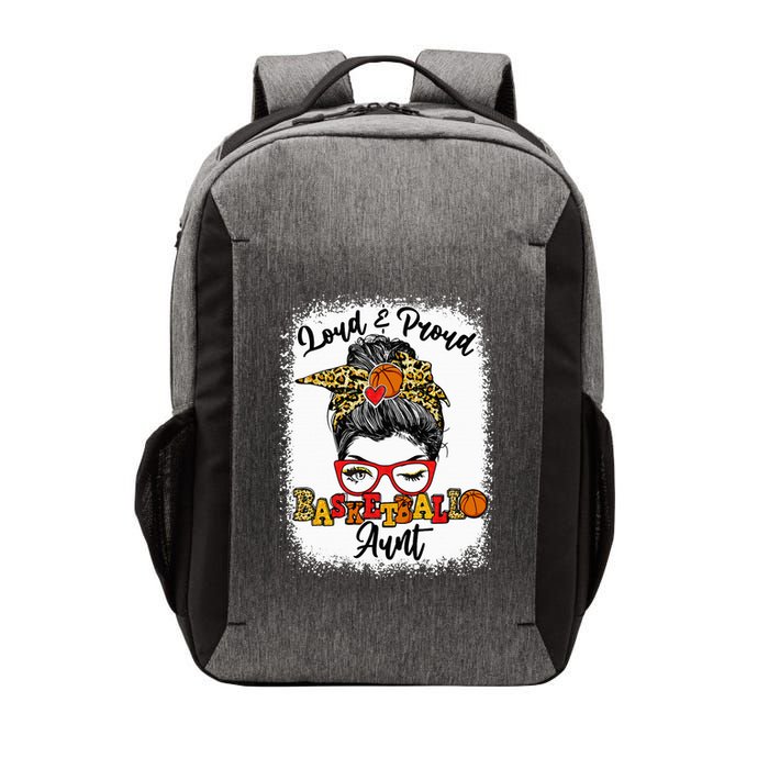 Basketball Aunt Proud and Stylish with a Messy Bun Vector Backpack