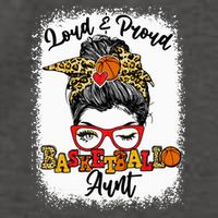 Basketball Aunt Proud and Stylish with a Messy Bun Vector Backpack