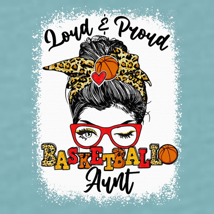 Basketball Aunt Proud and Stylish with a Messy Bun Sueded Cloud Jersey T-Shirt