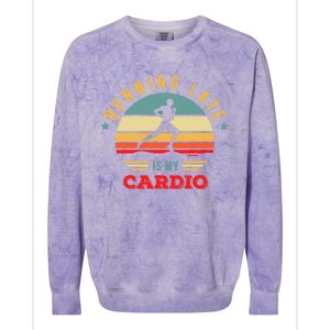 Bodybuilder And Powerlifting For Running Late Is My Cardio Colorblast Crewneck Sweatshirt