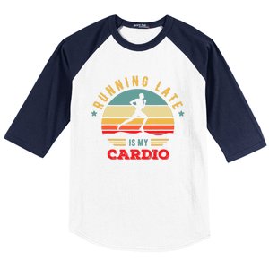 Bodybuilder And Powerlifting For Running Late Is My Cardio Baseball Sleeve Shirt