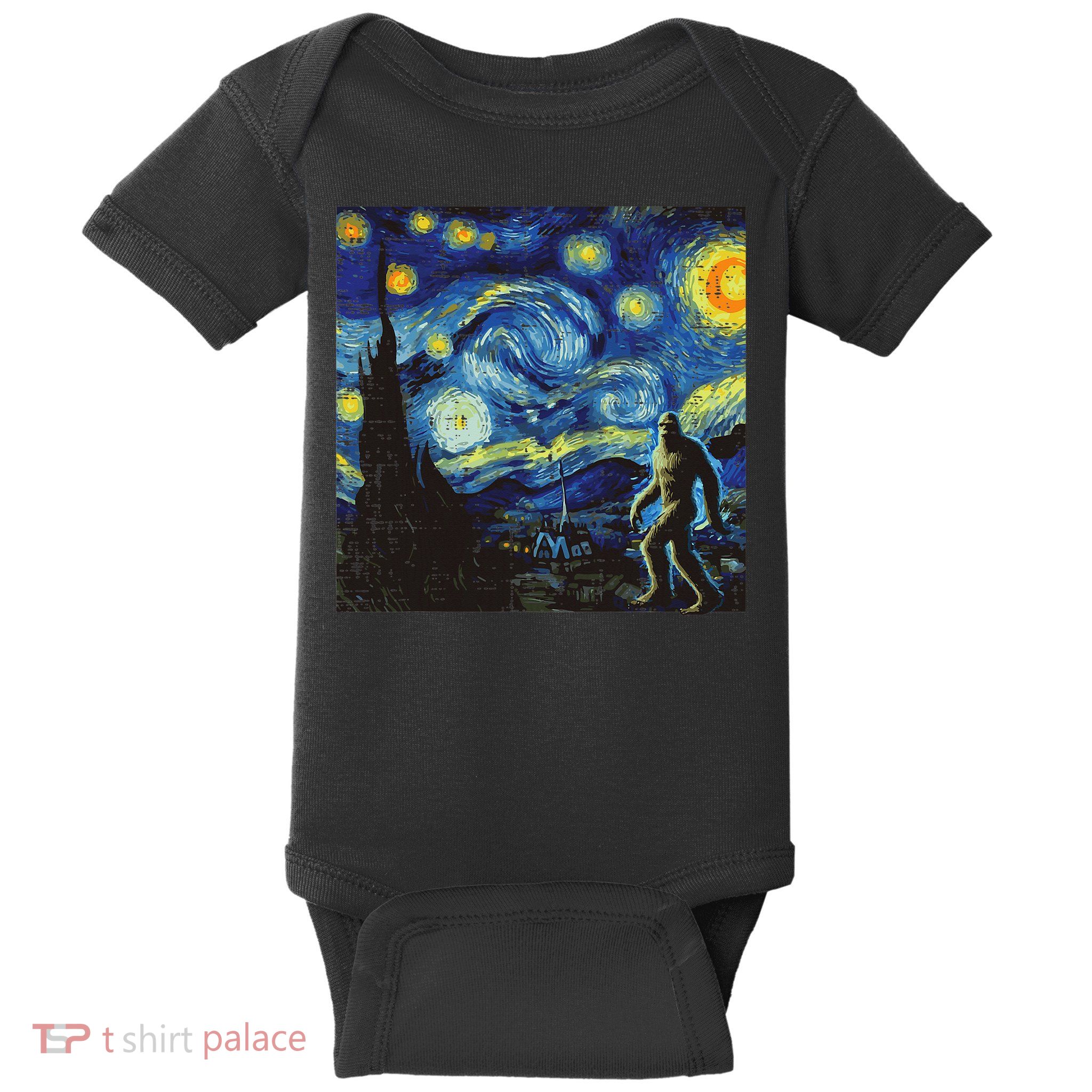 Bigfoot Art Painting Funny Sasquatch Women Baby Bodysuit