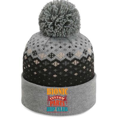 Bionic Aftermarket Parts Design Gift Knee And Hip Replacement Gift The Baniff Cuffed Pom Beanie