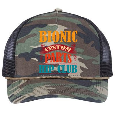 Bionic Aftermarket Parts Design Gift Knee And Hip Replacement Gift Retro Rope Trucker Hat Cap