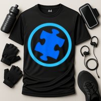 Blue Autism Puzzle for Autism Awareness Cooling Performance Crew T-Shirt