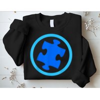 Blue Autism Puzzle for Autism Awareness Sweatshirt