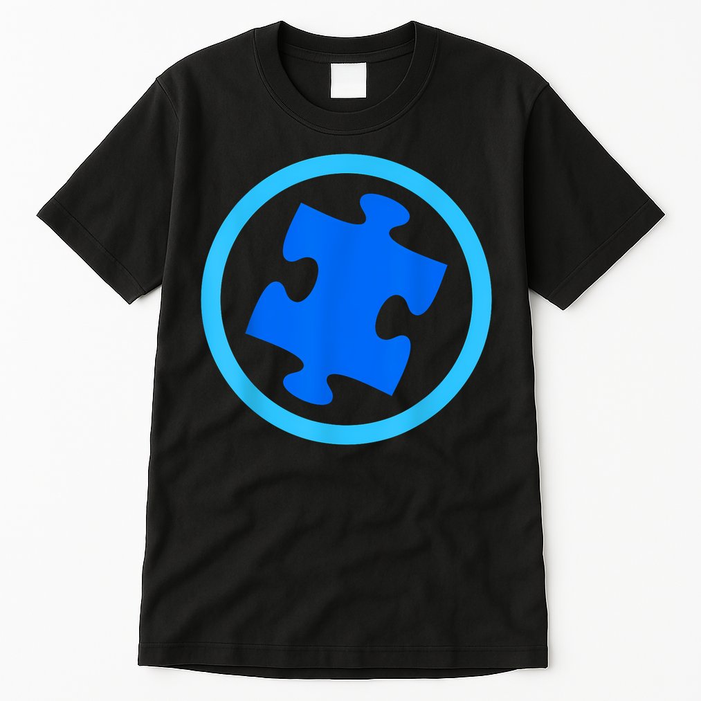 Blue Autism Puzzle for Autism Awareness Tall T-Shirt