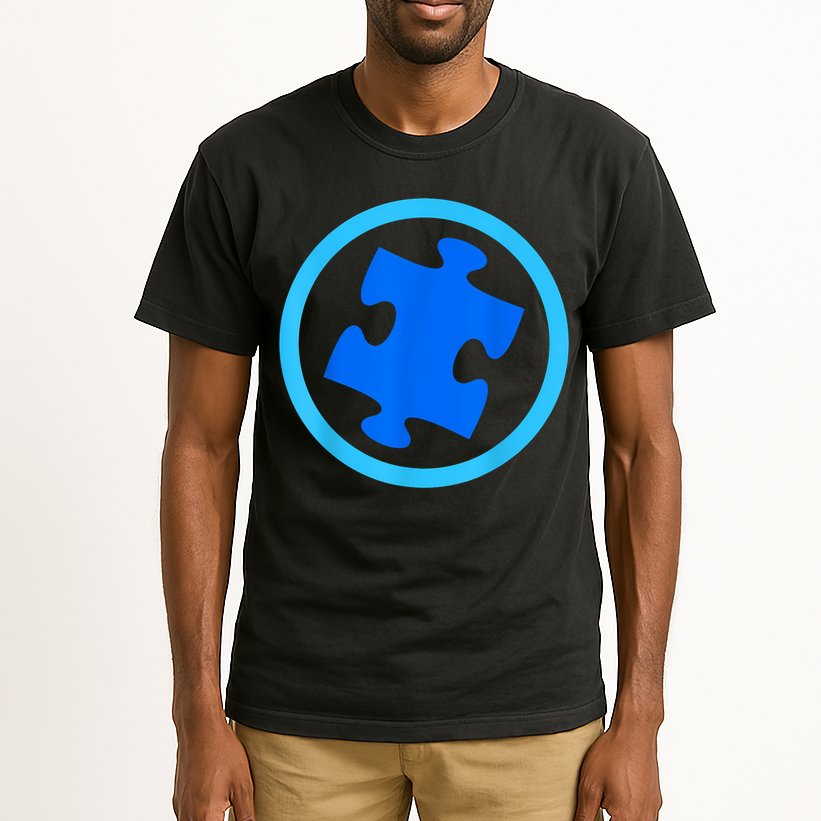 Blue Autism Puzzle for Autism Awareness Tall T-Shirt