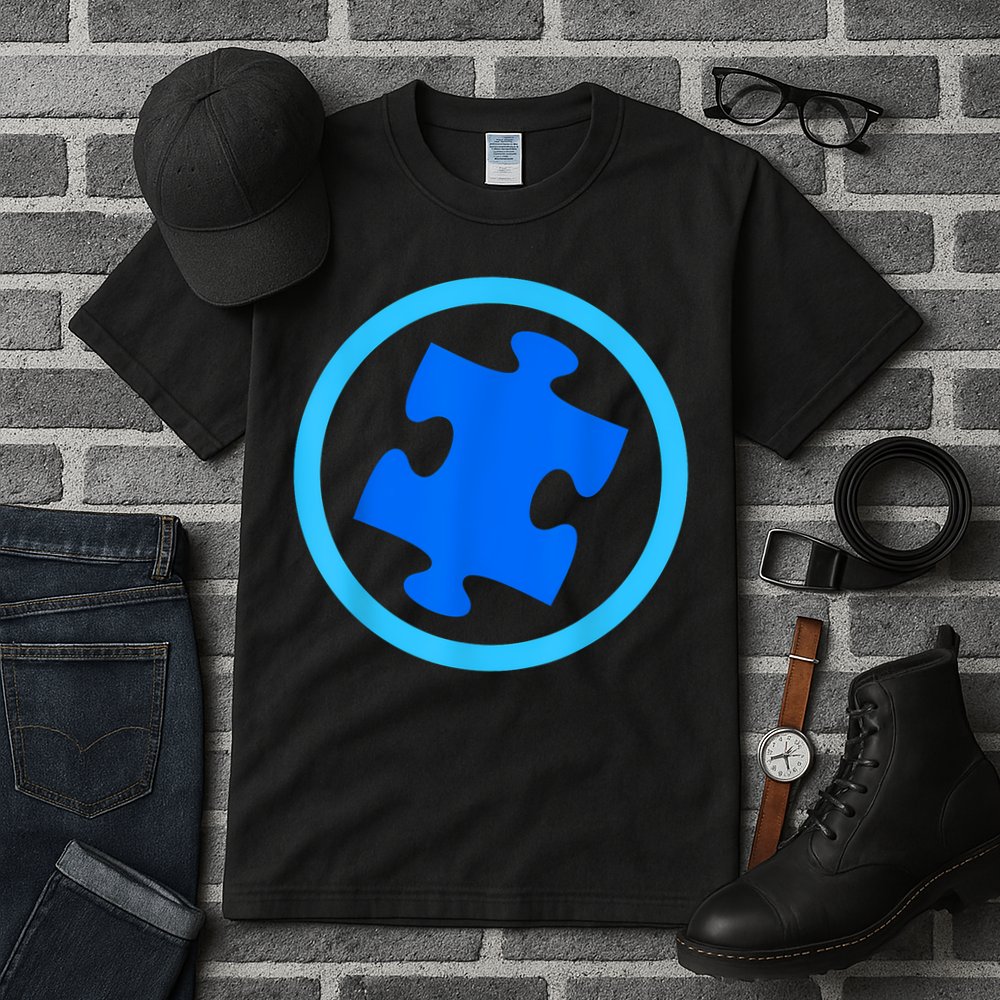 Blue Autism Puzzle for Autism Awareness Tall T-Shirt